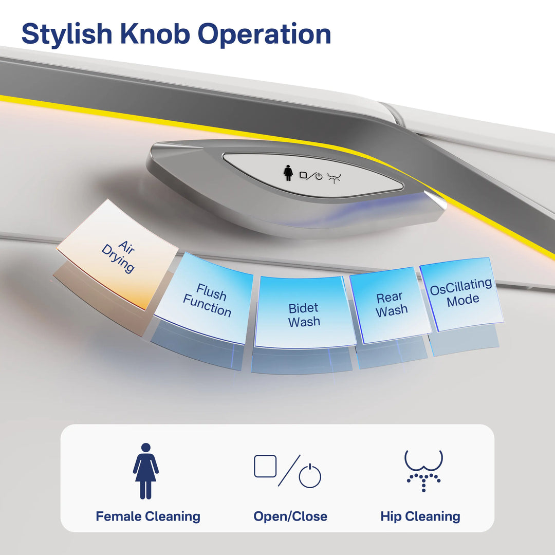 Tucson Smart Toilet – Heated Seat, Foot-Sensor Flush & Optional Auto-Lid with Foam Shield