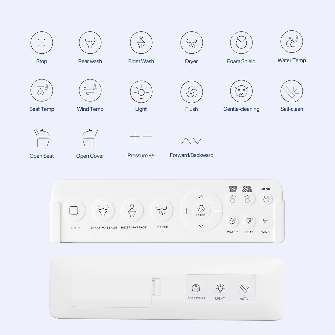 Tucson Smart Toilet – Heated Seat, Foot-Sensor Flush & Optional Auto-Lid with Foam Shield