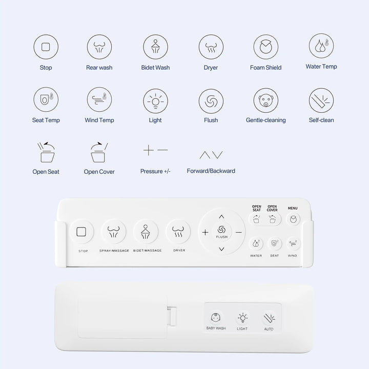 Tucson Smart Toilet – Heated Seat, Foot-Sensor Flush & Optional Auto-Lid with Foam Shield