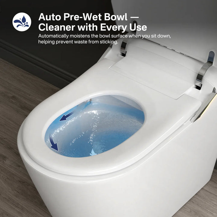 Tucson Smart Toilet – Heated Seat, Foot-Sensor Flush & Optional Auto-Lid with Foam Shield