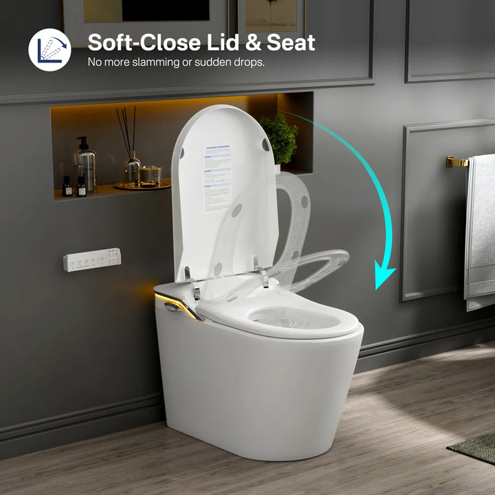 Tucson Smart Toilet – Heated Seat, Foot-Sensor Flush & Optional Auto-Lid with Foam Shield