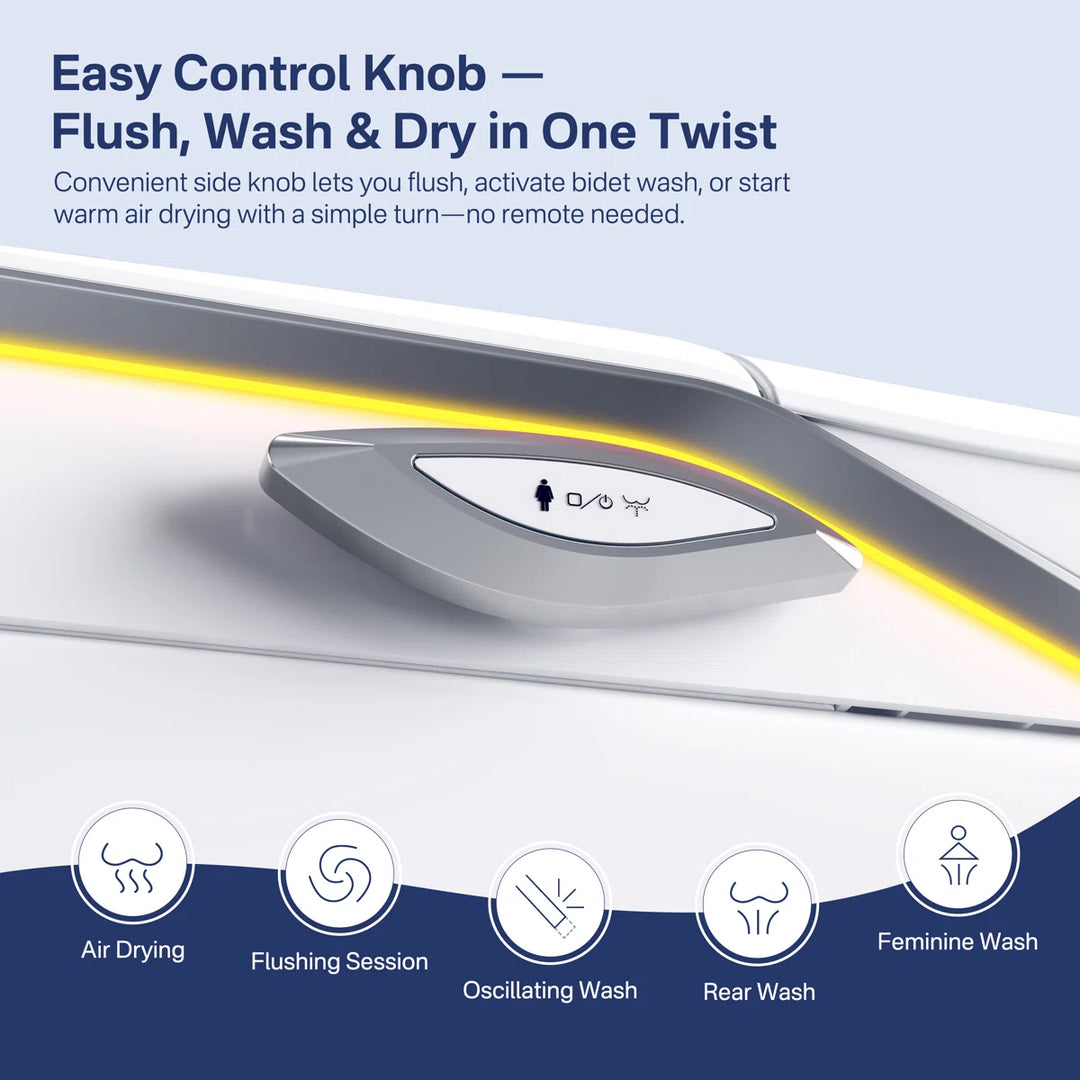 Tucson Smart Toilet – Heated Seat, Foot-Sensor Flush & Optional Auto-Lid with Foam Shield