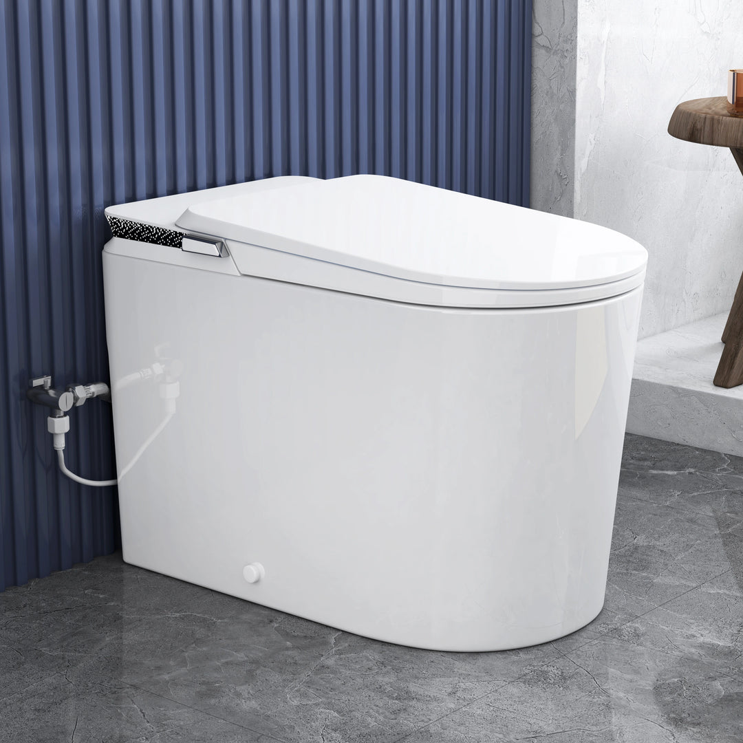 Oslo 17" Comfort Height Smart Toilet with Auto Lid, Foam Shield, UV Nozzle and Feminine Wash