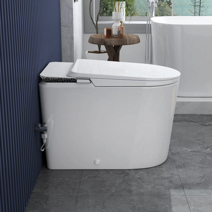 Oslo 17" Comfort Height Smart Toilet with Auto Lid, Foam Shield, UV Nozzle and Feminine Wash
