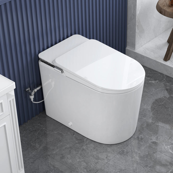 Oslo 17" Comfort Height Smart Toilet with Auto Lid, Foam Shield, UV Nozzle and Feminine Wash