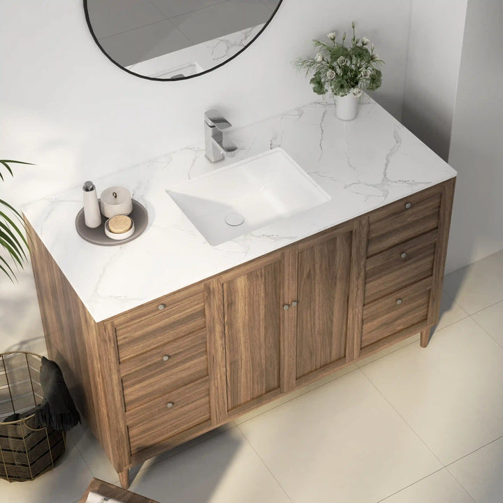 Denbigh 18" Rectangular Undermount Vitreous China Bathroom Sink in White with Overflow