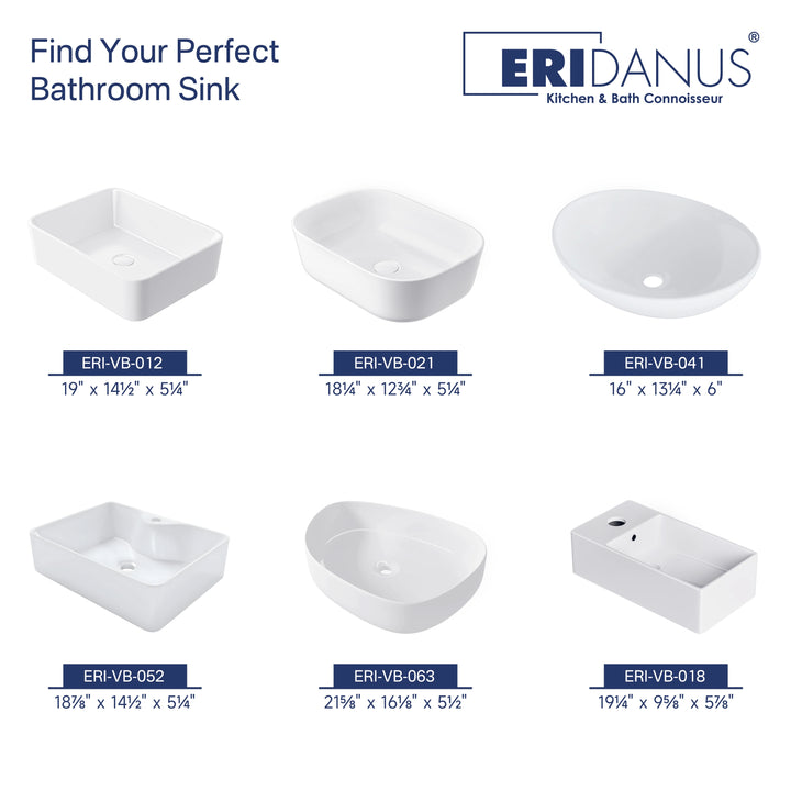 Denbigh 19.5" W x 10" D Vitreous China Rectangular Vessel Bathroom Sink with Faucet Hole