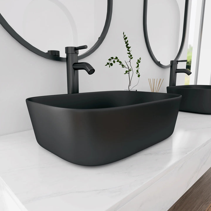 Salerno 18" Rectangular Vessel Vitreous China Bathroom Sink with Multiple Colors