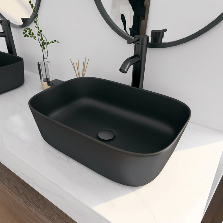 Salerno 18" Rectangular Vessel Vitreous China Bathroom Sink with Multiple Colors