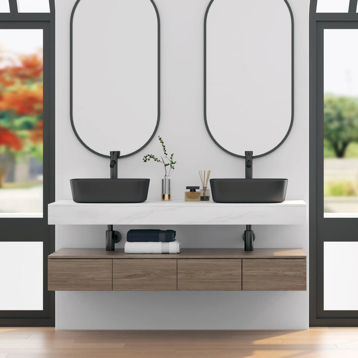 Salerno 18" Rectangular Vessel Vitreous China Bathroom Sink with Multiple Colors