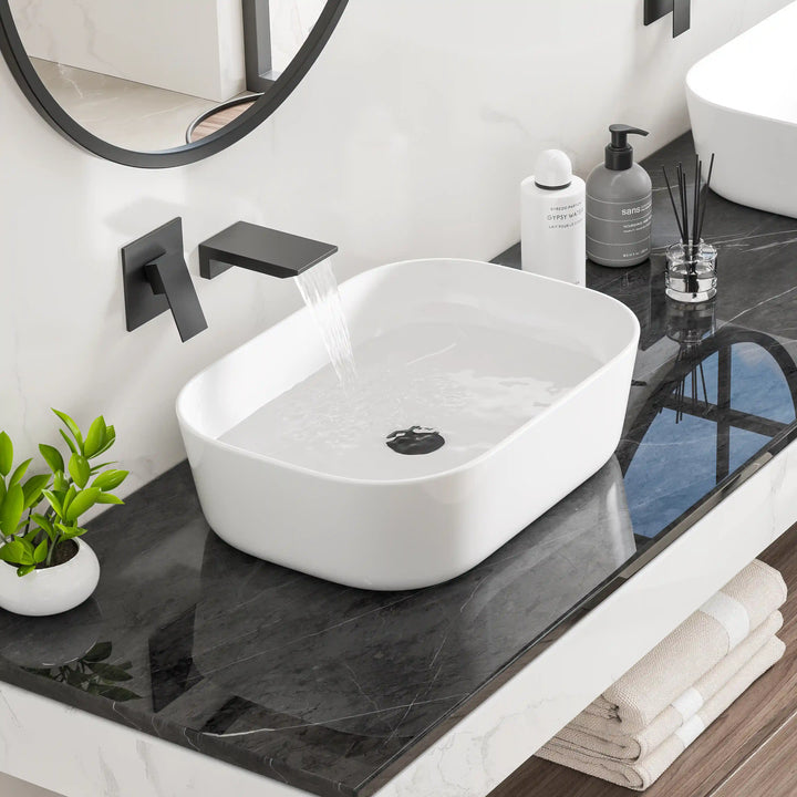 Salerno 18" Rectangular Vessel Vitreous China Bathroom Sink with Multiple Colors