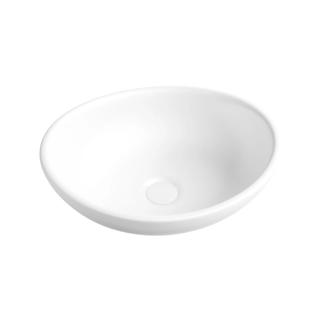 Eclisse 16" Oval Vessel Vitreous China Bathroom Sink with Multiple Colors