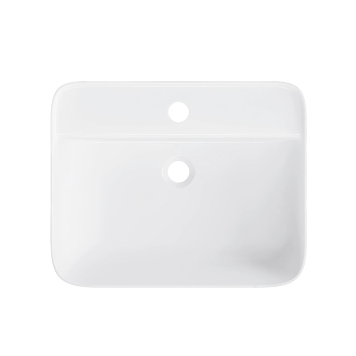 Denbigh 19.5" W x 15.7" D Rectangular Vitreous China Vessel Bathroom Sink