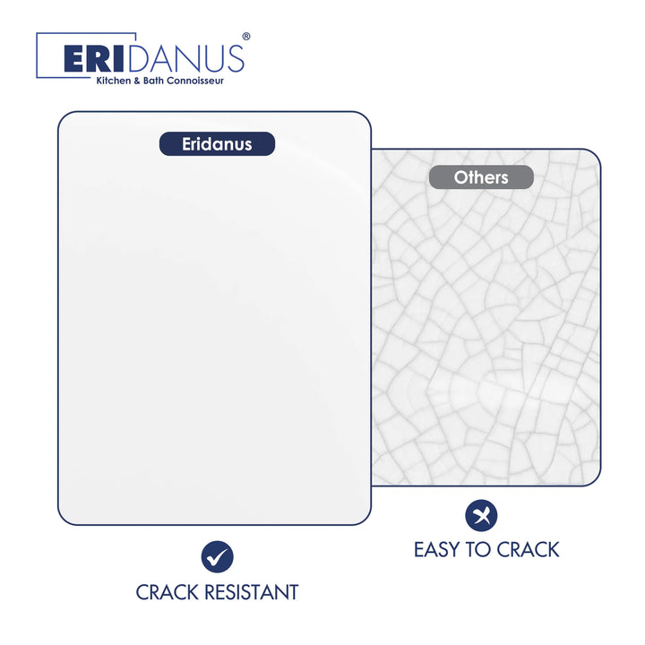 Smooth crack-resistant ceramic sink glaze vs crack-prone ordinary basin surface