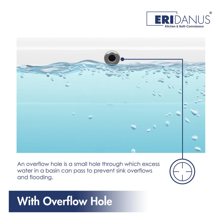 Bath sink overflow hole functional diagram for anti-flood water control