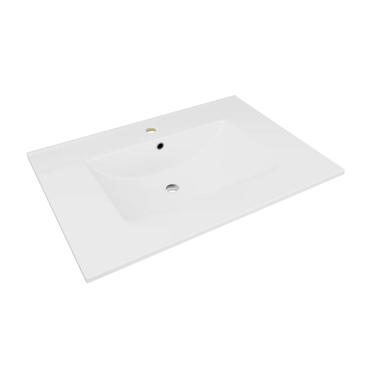 Dayton 31" Rectangular Vanity Top Vitreous China Sink in White with Single Faucet Hole (Sink Only)