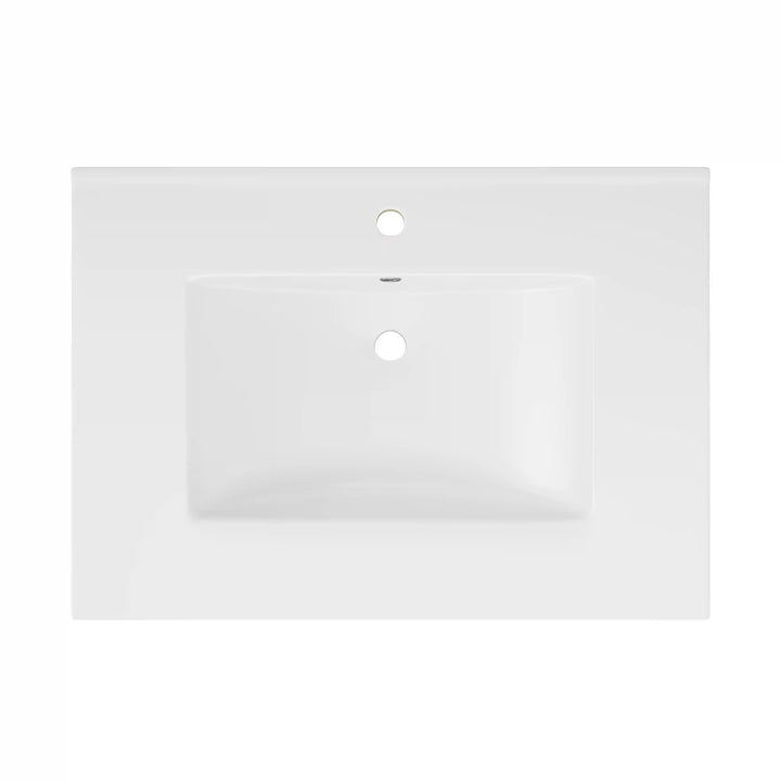 Dayton 31" Rectangular Vanity Top Vitreous China Sink in White with Single Faucet Hole (Sink Only)