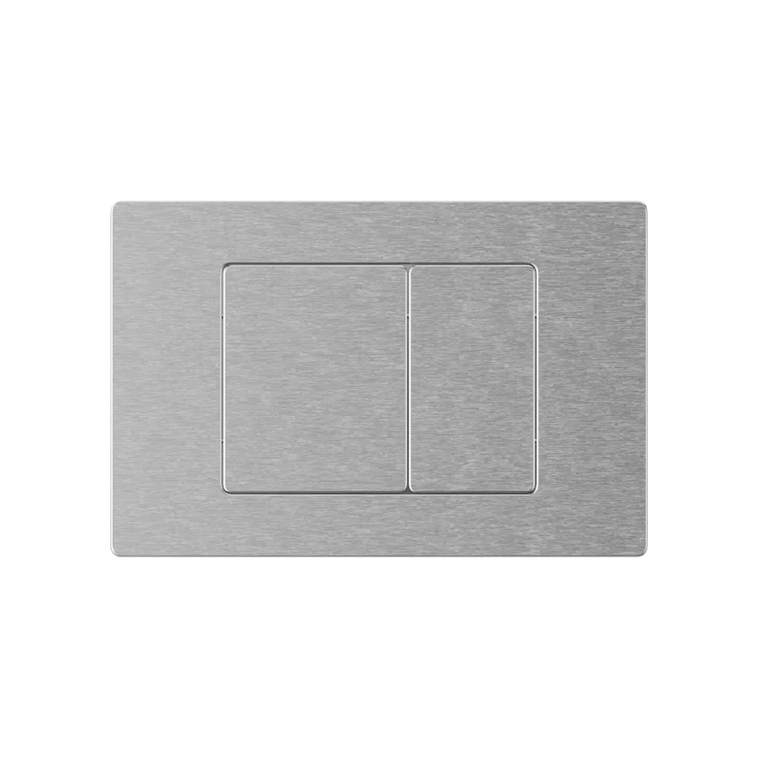 Brushed Nickel Dual Flush Toilet Tank Button, Rectangular Stainless Steel Toilet Flush Valve Switch