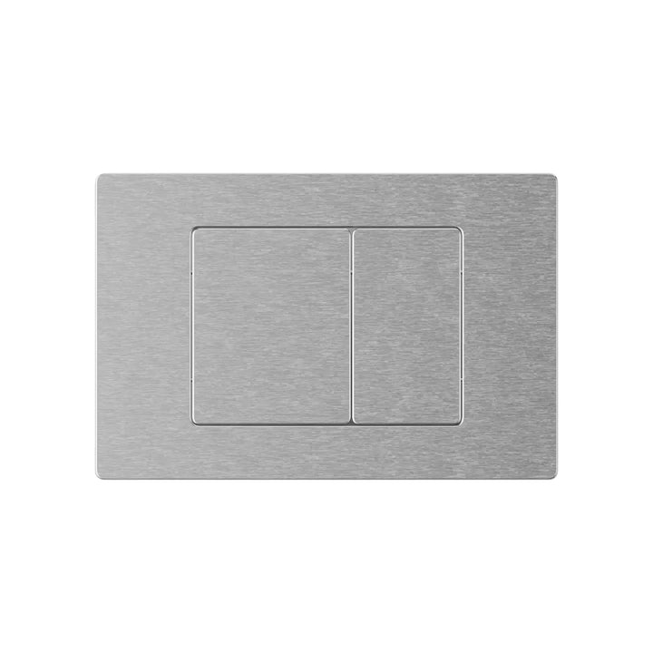 Brushed Nickel Dual Flush Toilet Tank Button, Rectangular Stainless Steel Toilet Flush Valve Switch
