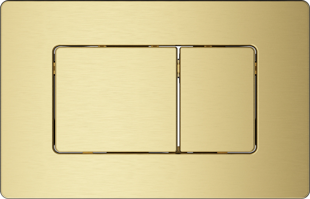 Brushed Stainless Steel Dual Flush Actuator Plate, Square Wall Mounted