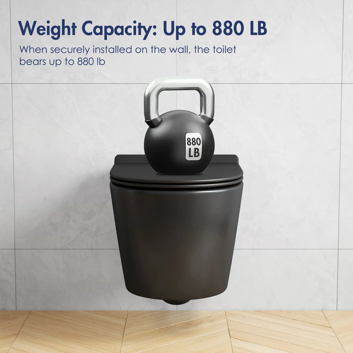 Hampton Wall-hung Elongated Toilet, 0.8/1.6 GPF Dual Flush, Multiple Colors