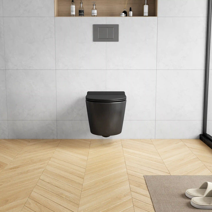 Hampton Wall-hung Elongated Toilet, 0.8/1.6 GPF Dual Flush, Multiple Colors