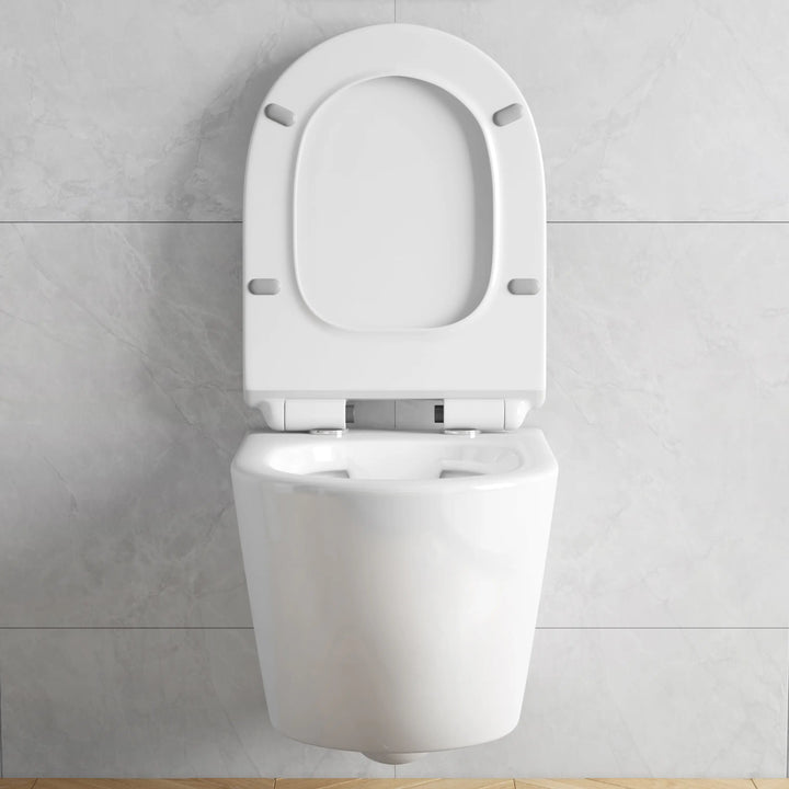 Hampton Wall-hung Elongated Toilet, 0.8/1.6 GPF Dual Flush, Multiple Colors