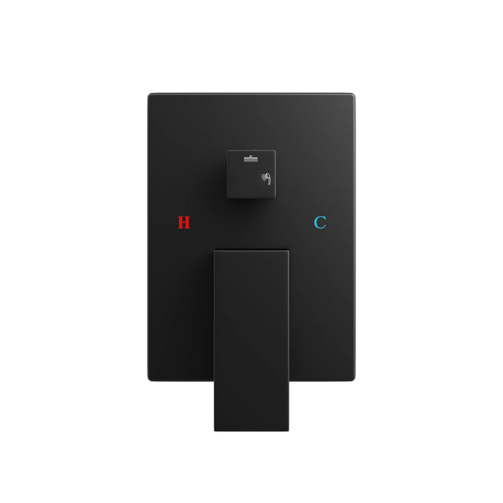Eridanus Matte Black Shower System with Rough-in Valve All-In-One Kit